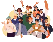 Illustration of a lot of people